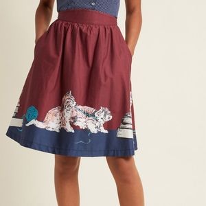 Haunt It Cat ModCloth Skirt